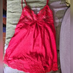 Lanvin Red Slip Lingerie, Size S
